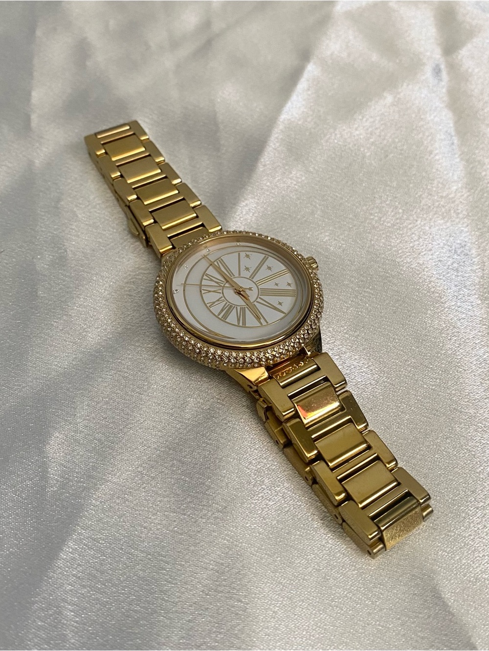 Michael Kors MK6550 Taryn Mother of Pearl Dial Gold Tone Watch (Needs Battery)